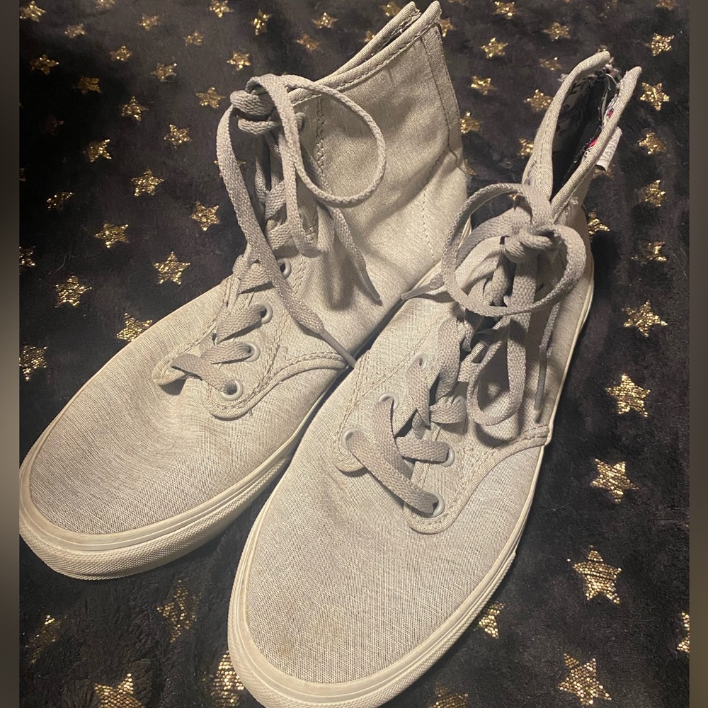 Vans high top zip up sneakers
